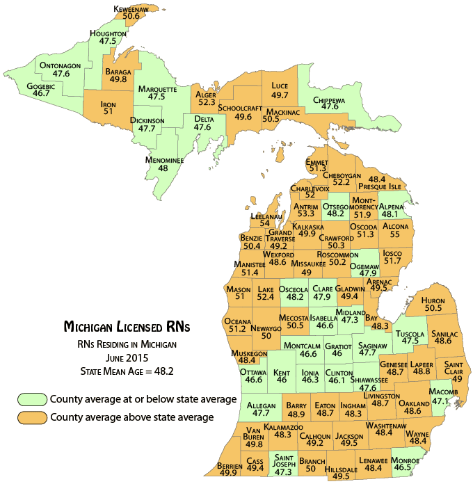 RNs mean age map